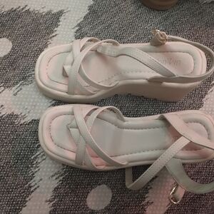 Limelight Cream Strappy Platform Sandals